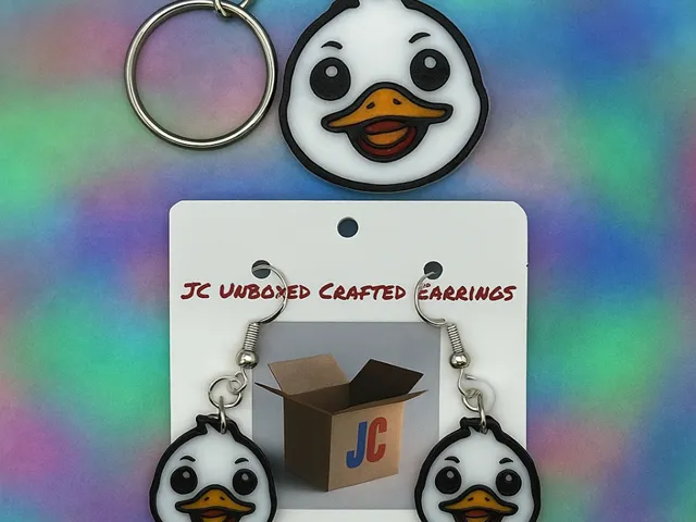 Duck Keychain and/or Earring Set