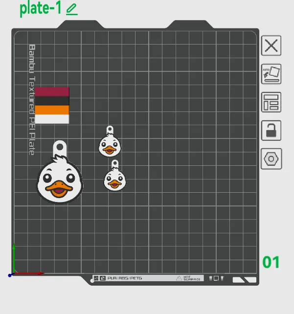 Duck Keychain and/or Earring Set view 2