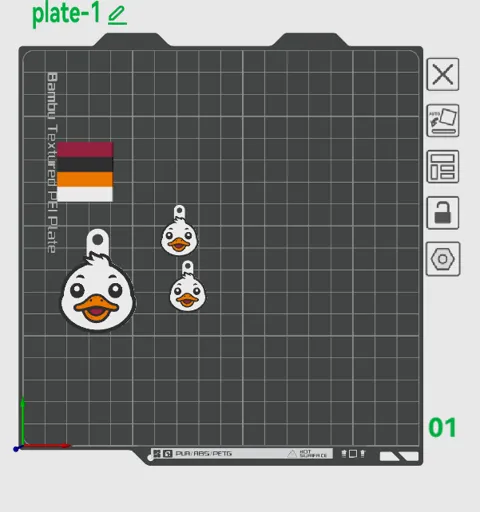 Duck Keychain and/or Earring Set view 2