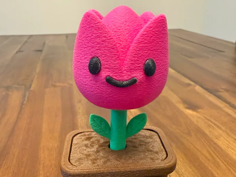 Kawaii Tulip – Modular Desk Toy & Fidget Flower