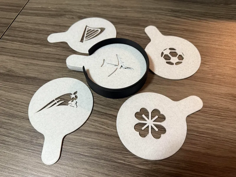 4x Latte Art Stencils (Patriots, Guinness & more)