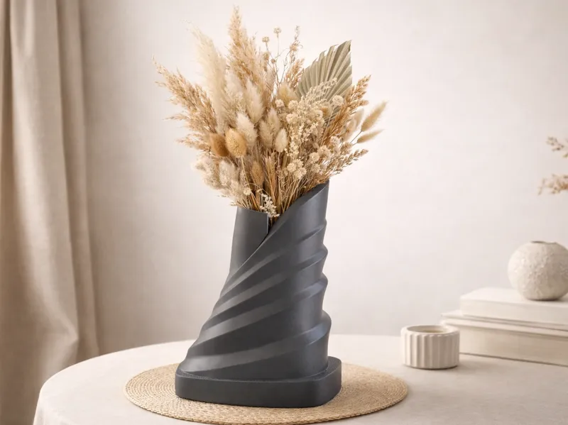 Spiral Column Vase – Säulenvase mit Spiralstruktur