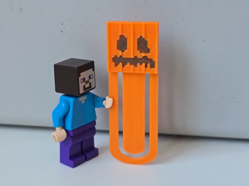 HALLOWEEN PUMPKIN bookmark for Minecraft fan