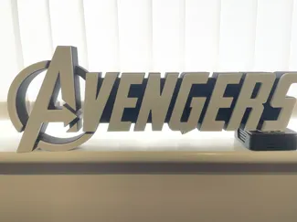 Avengers Logo 3D Sign 60cm - designed to add LEDs