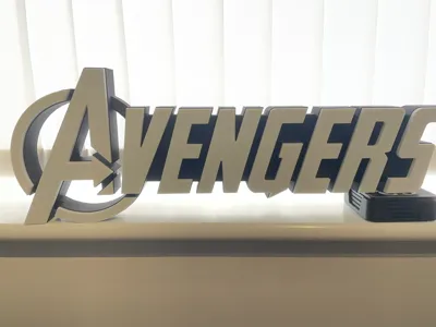 Avengers Logo 3D Sign 60cm - designed to add LEDs