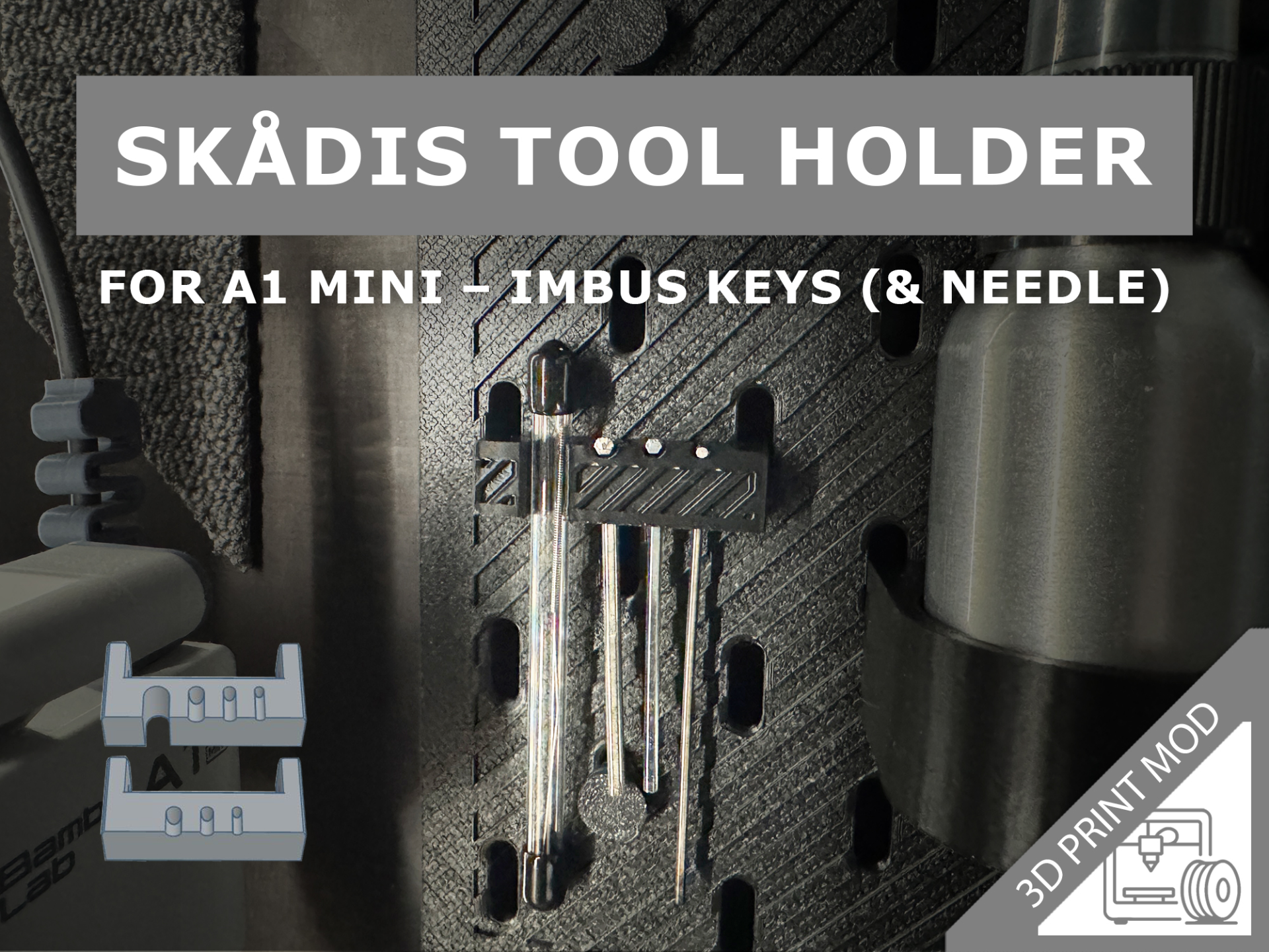 Bambu A1 mini Tool Holder – for SKÅDIS Plates