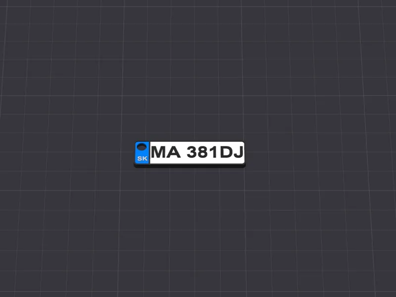 SPZ ka Licens Plate SK