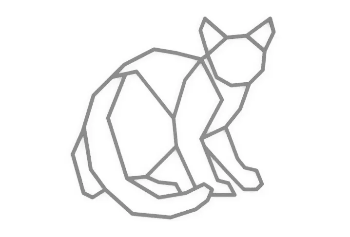 Cat 2D Stencil Wall Art