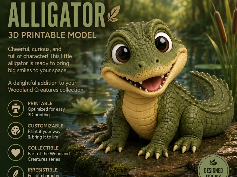 Woodlands Creatures Alligator