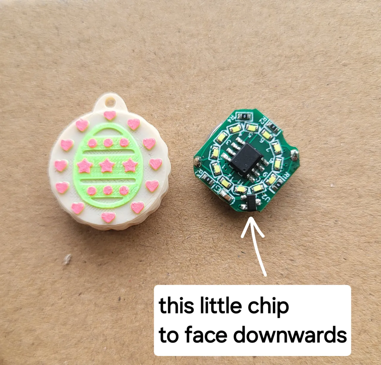 Easter flashing earring with magic ring view 4