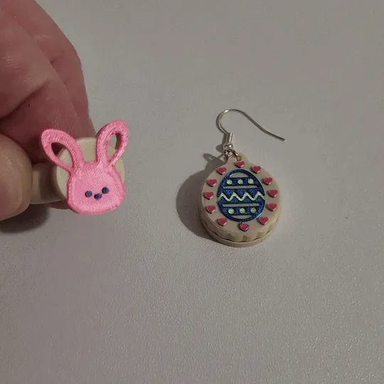 Easter flashing earring with magic ring view 3
