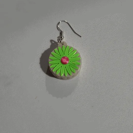 Easter flashing earring with magic ring view 2