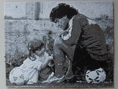 Hueforge of Diego Maradona and Dalma