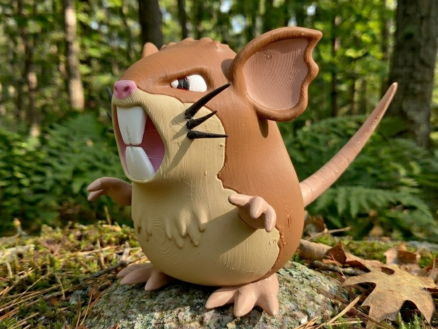 Raticate Pokemon Figure Multi-Color Print