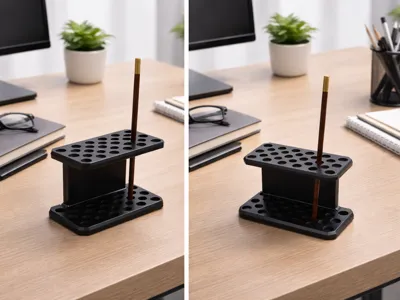 Brush and pen holder for desktop