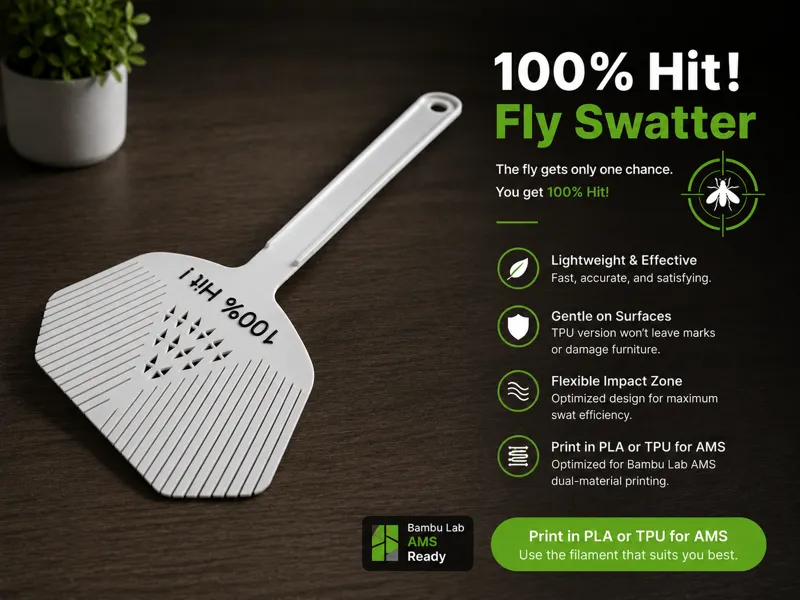100% Hit! Fly Swatter