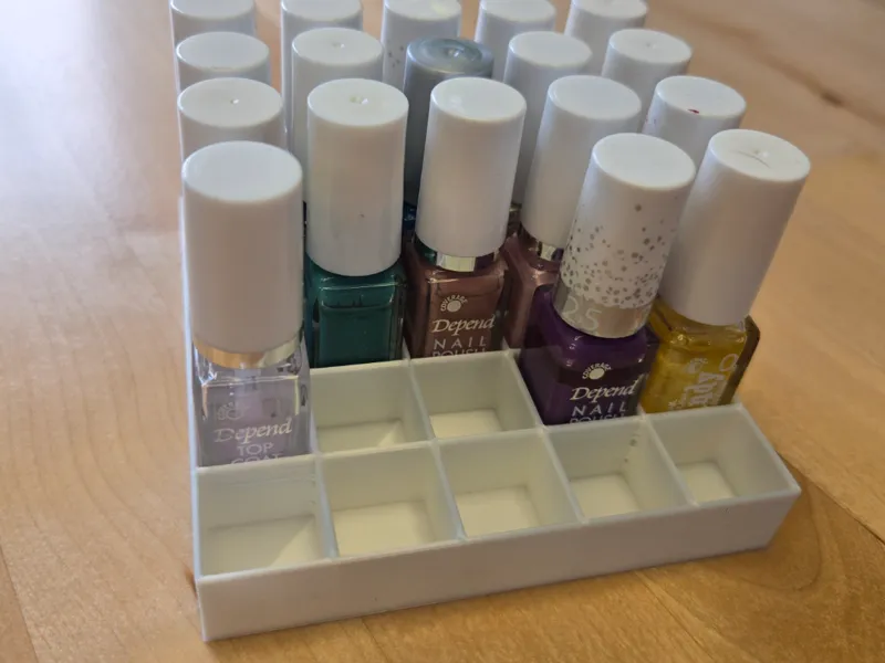 Nail polish tray for 18mm bottles. 5x5  