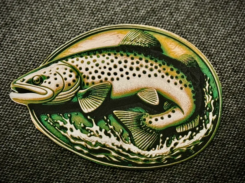 Jumping brown trout - HUEFORGE painting