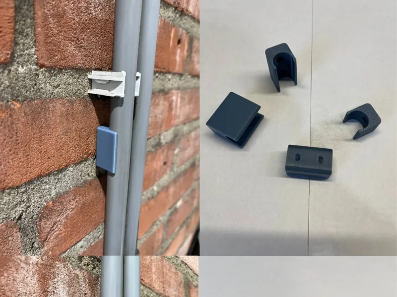 5/8 and 3/4 PVC pipe clamps/connectors