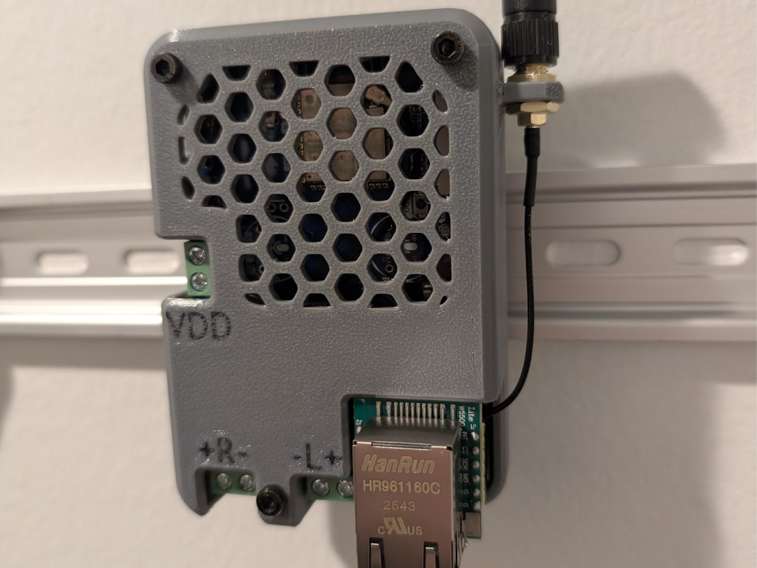 Louder-ESP32 DIN rail case