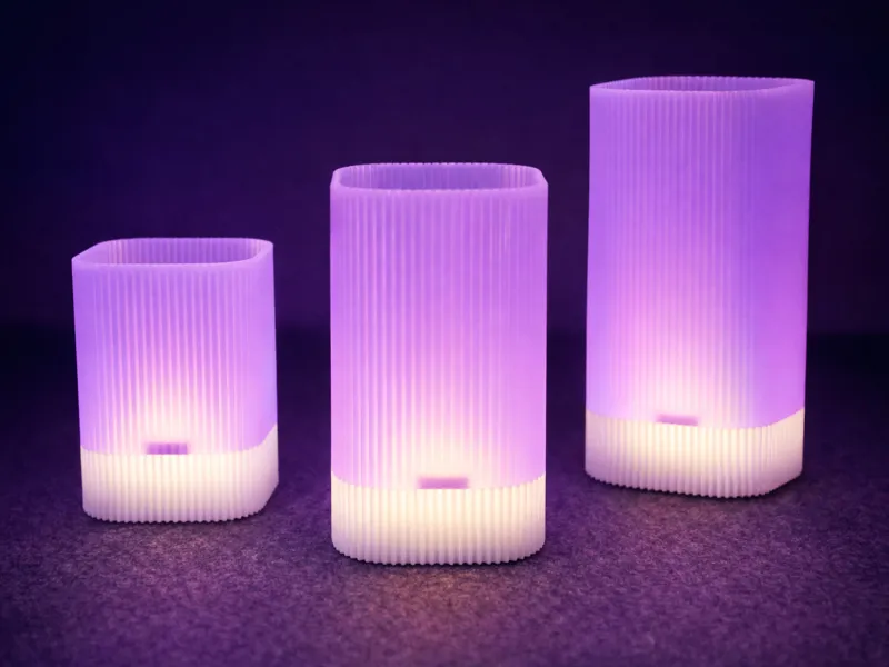 Ribbed Glow Lamp Set