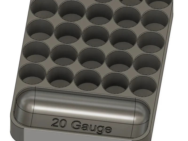 20 Gauge Reloading Tray.