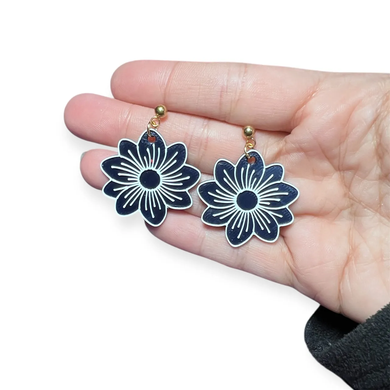Pendientes flor view 2