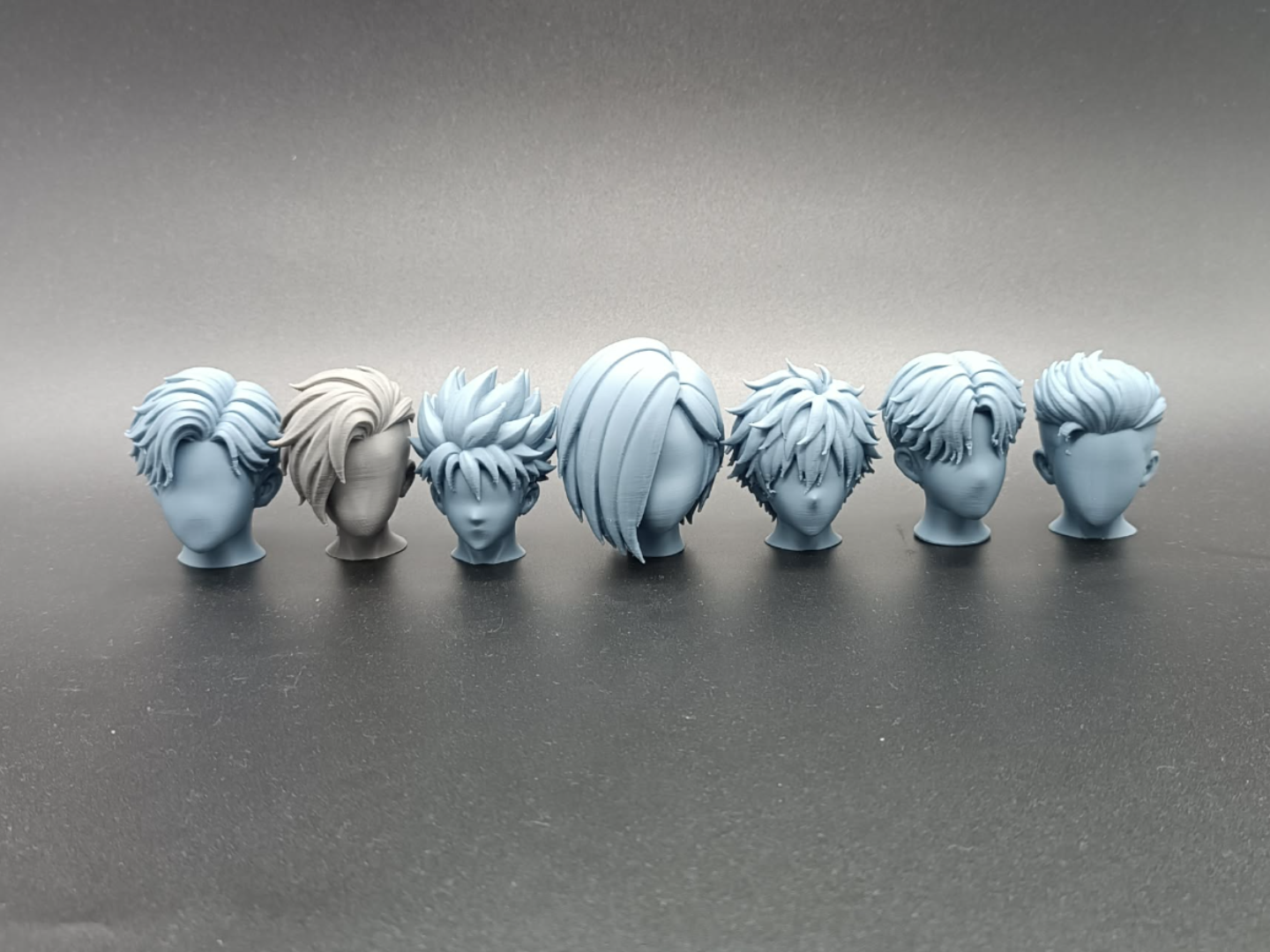 Custom Male Anime Hair Pack  - 6 Modular Hairstyle