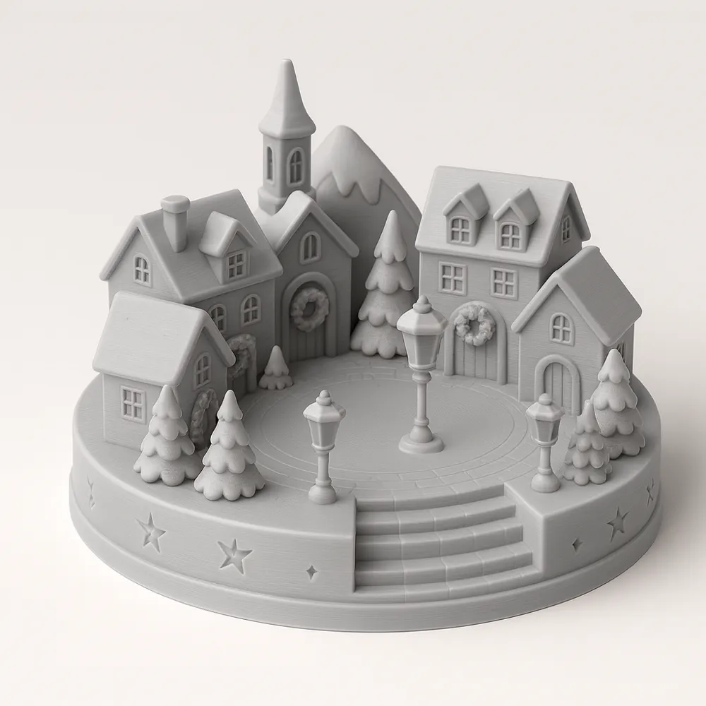 Printed Christmas City and Village - Free 3D Print Model - MakerWorld