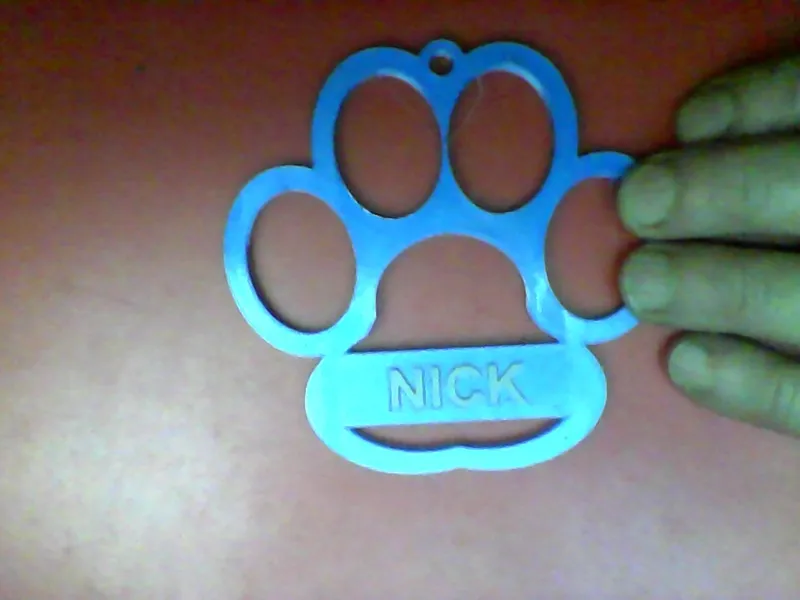 PAW PRINT WITH NAME texture side 2