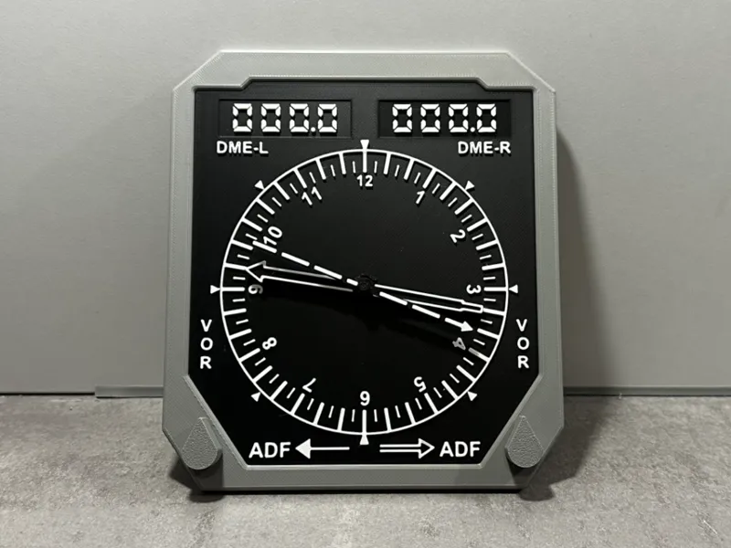 Uhr in Flugzeuginstrument-Optik