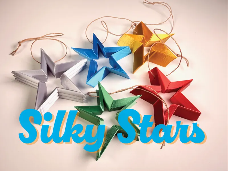 Silky Stars Holiday Ornaments