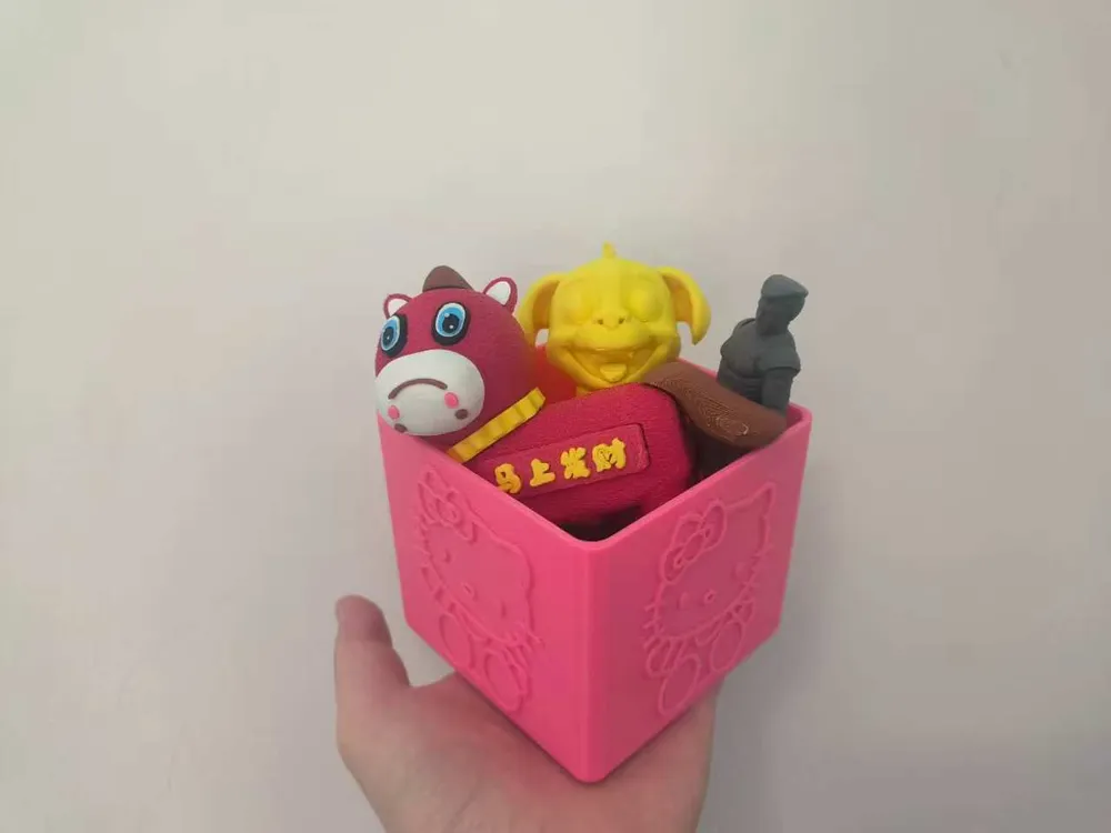 Hello Kitty storage box - Free 3D Print Model - MakerWorld