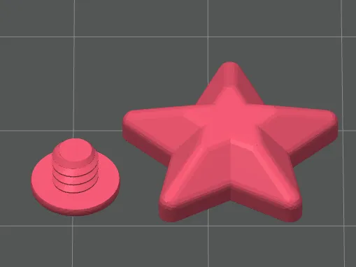 Flat top star stud