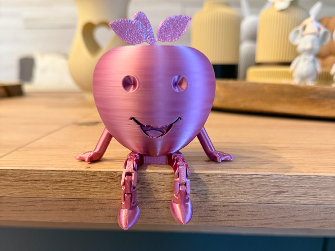 Cute Flexi Apple – Bewegliche Print-in-Place Deko