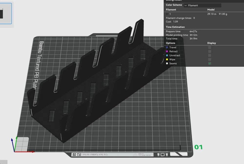 Hat Rack (Bar Pattern) - Free 3D Print Model - MakerWorld
