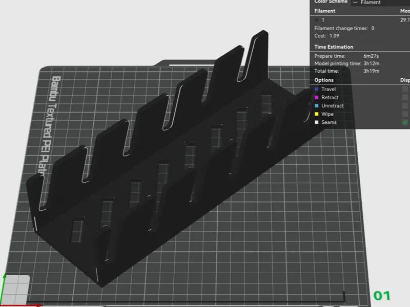 Hat Rack (Bar Pattern)
