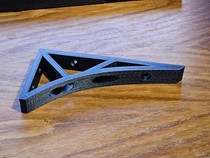 Shelft bracket with pass-through screw holes