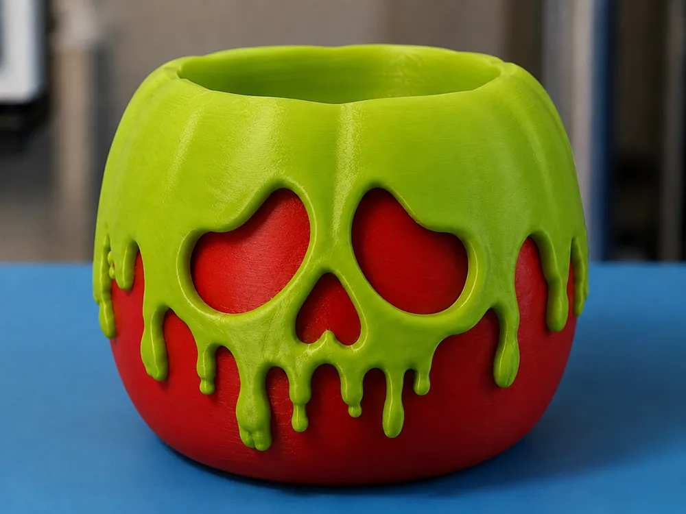 Maceta decorativa: Poison Apple Skull planter. Referencia del modelo original.