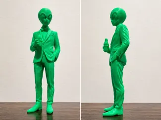Alien in a tuxedo