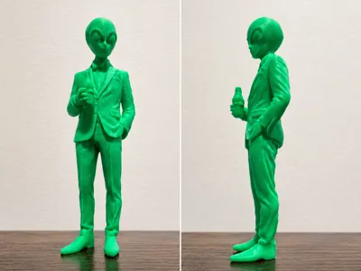 Alien in a tuxedo