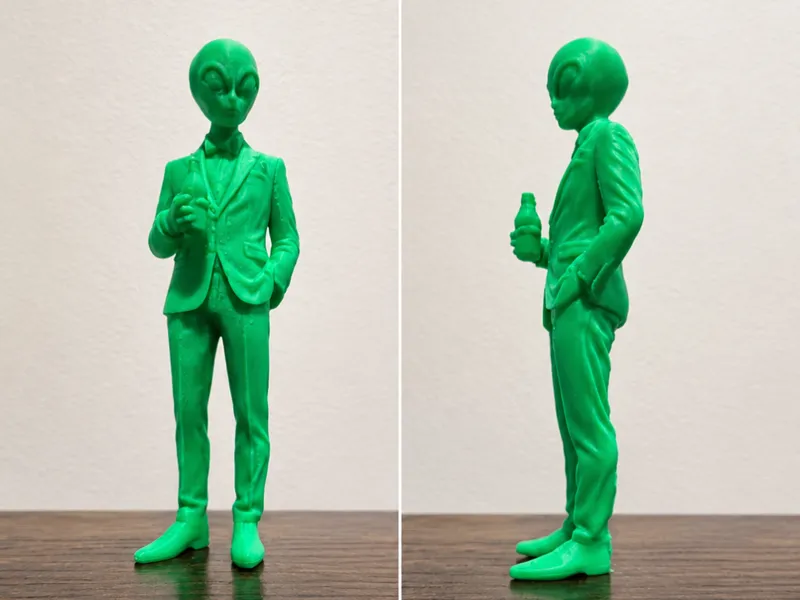 Alien in a tuxedo