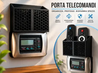 Porta telecomandi senza foro sul muro