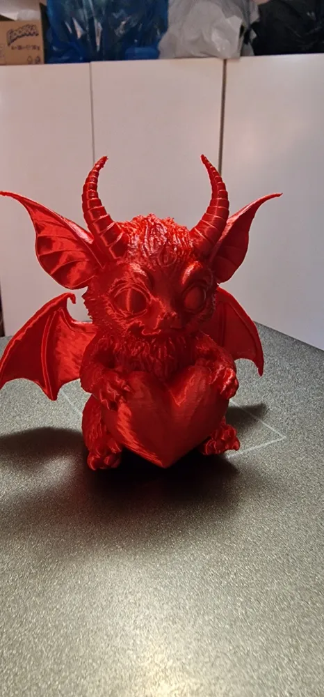 valentine dragon heart - Free 3D Print Model - MakerWorld