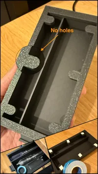 No Holes. Version for for double-sided tape.