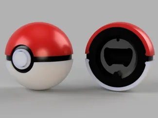 Pokeball Bottle Opener w/ Working Button