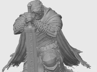 Fighter - Cleric miniature for DnD