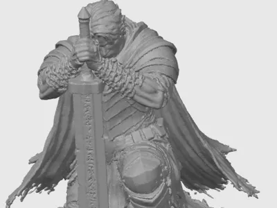 Fighter - Cleric miniature for DnD