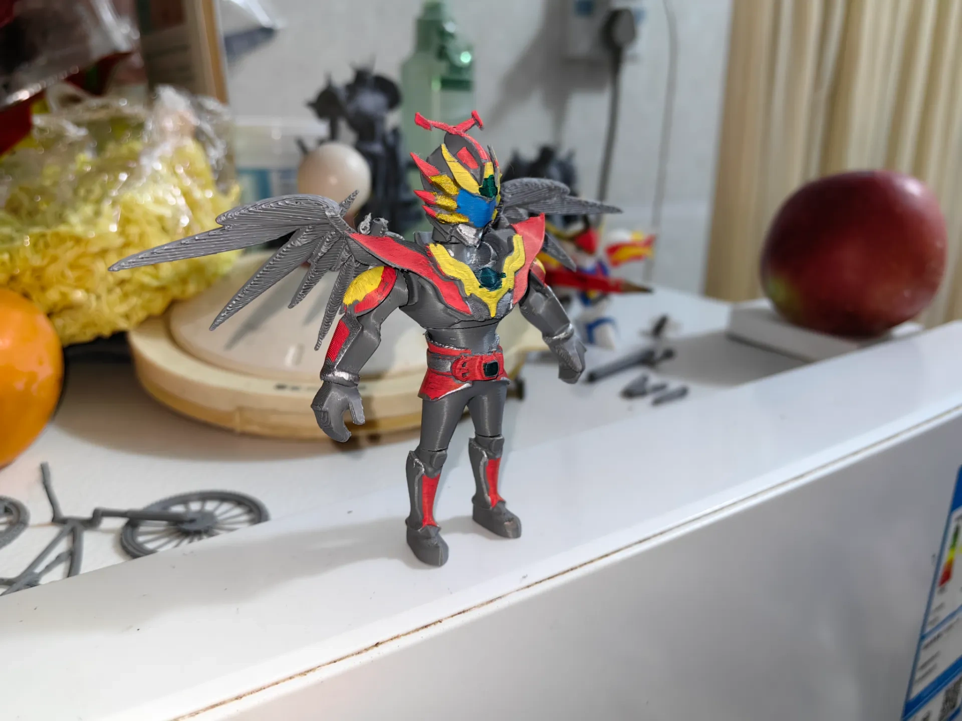 Miniatura 2 do modelo 3D 铠甲勇士第一期：捕王狮将卡魄，非常易打印易拼装