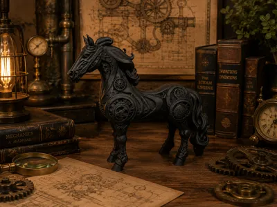 Steampunkt Designer Horse Sculpture